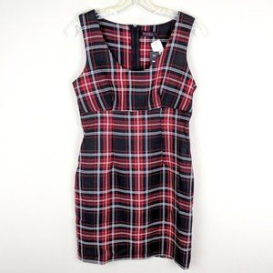 YOU | $138 Black Red Plaid Print Dress - H9PH